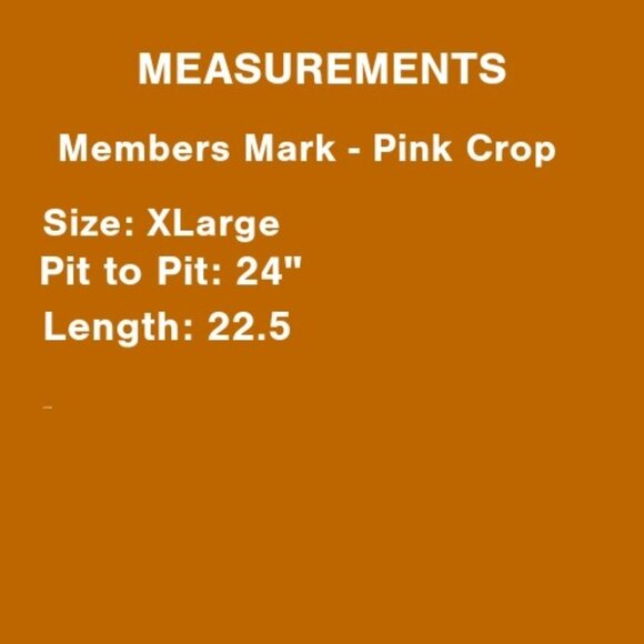 Members Mark Pink Crop Tank Top  XLarge Summer Beach Comfy Stretchy - Picture 2 of 9